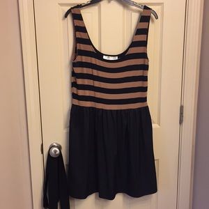 Black & tan dress